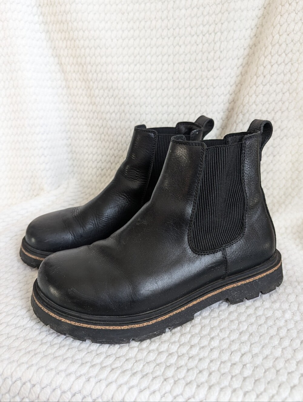 Birkenstock Women's Highwood Chelsea Black Leather Ankle Boots
